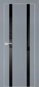 Межкомнатная дверь PX-9  AL кромка с 4-х ст. Серый матовый