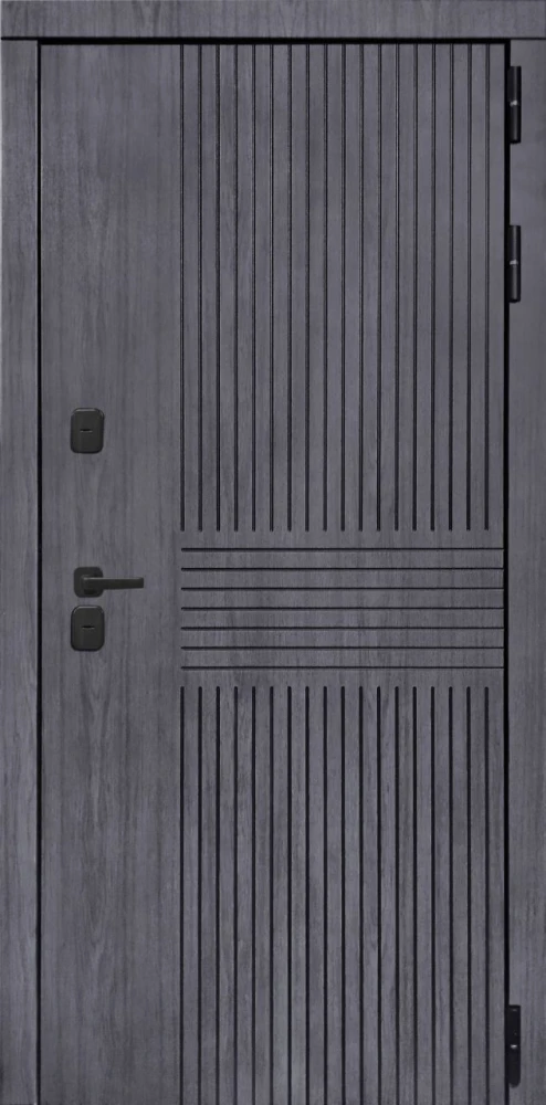 Входная дверь ДвериПРО Берген ПВХ 10мм Астрод веллуто бьянко DPRO228236 внешняя сторона