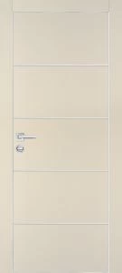 Межкомнатная дверь PX-12  AL кромка с 4-х ст. Бежевый матовый