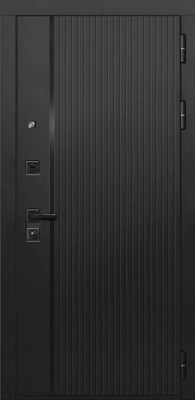 Входная дверь ДвериПРО L-45 Алиса (16мм, ПВХ ясень белый, зеркало) DPRO197906 внешняя сторона