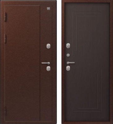 Дверь Термо-100 Антик Медь - Темная Лиственница