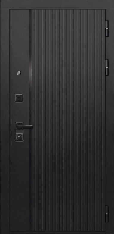 Входная дверь ДвериПРО L-45 СБ-1 (ст. белое, 16мм, капучино) DPRO198354 внешняя сторона