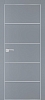 Межкомнатная дверь PX-12  AL кромка с 4-х ст. Серый матовый
